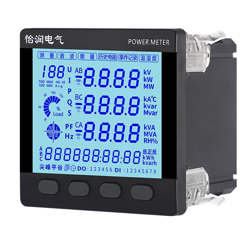 三相数显电流电压功率组合多功能电力仪表液晶电能数码网络表485