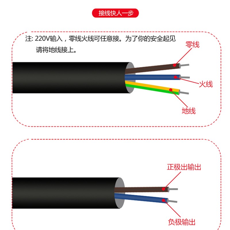 ler户a外防水开关电源变压器220V转DC12V24V60W80W100W200W350W40