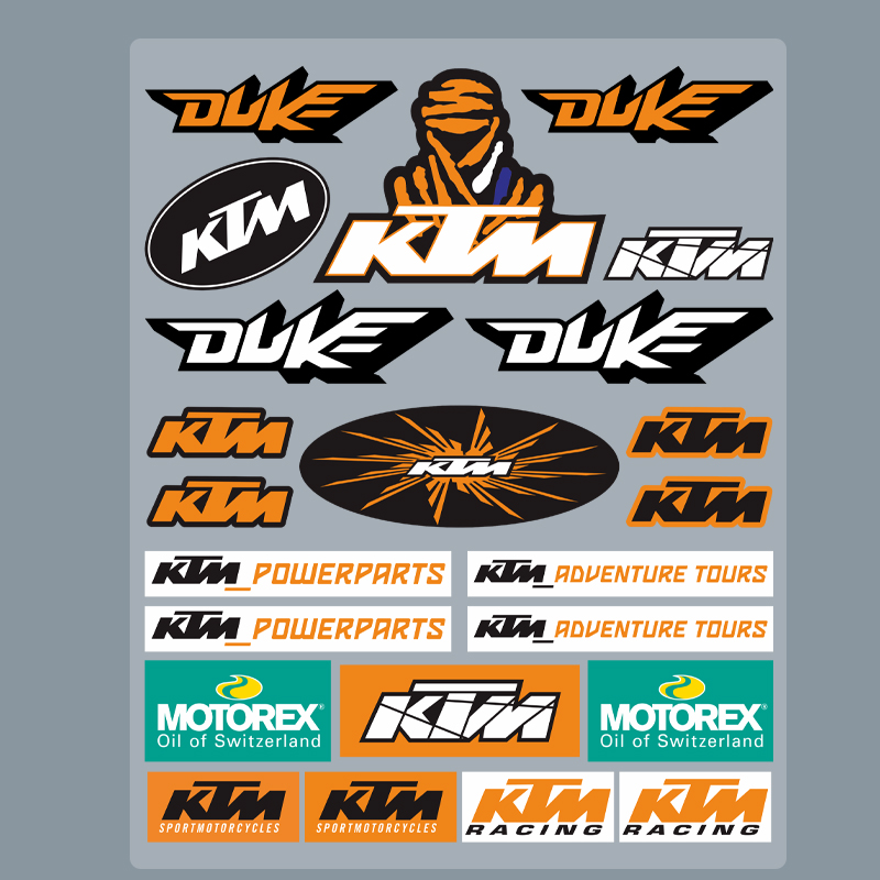 防水防晒反光贴纸赞助商电动摩托车贴纸KTM镭射贴花装饰个性划痕