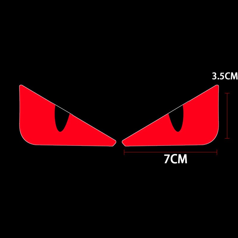 摩托车夜光立体恶魔眼贴纸电动车装饰贴小牛九号电摩个性反光车贴