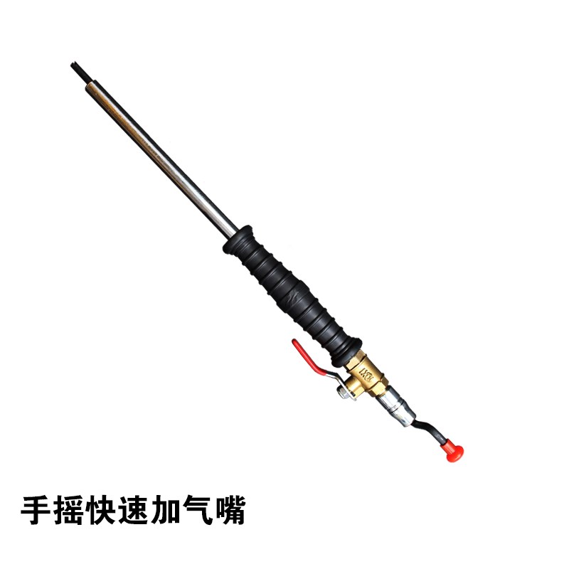 大货车轮胎充气杆手摇式快速加气杆大车气压表轮胎快速充气气嘴