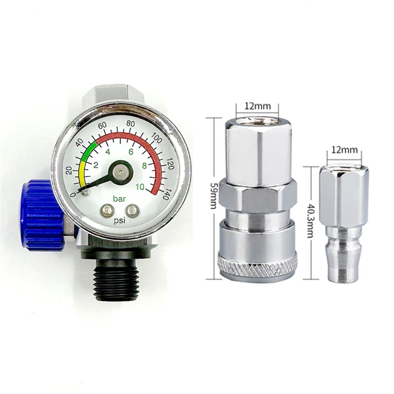 喷漆专枪用调压表数显气压调节阀过滤器稳压表喷枪通用枪尾压力表
