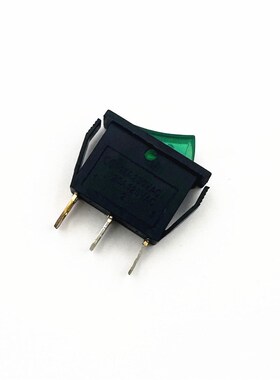 船型开关 KCD8-211N 15A250V 一常开带指示灯 三脚 绿色