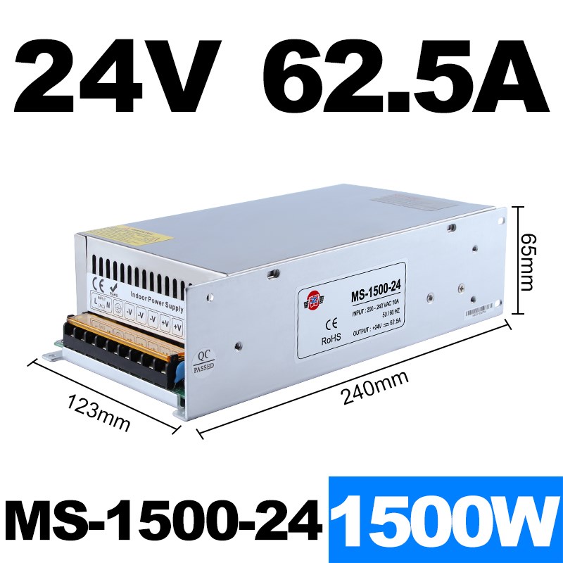 明纬S-1500-24V60A大功率48V30A开关电源36V40A工业12V125A变压器