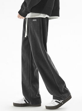 ZSEE 春秋季潮牌运动裤男款宽松美式高街直筒阔腿休闲卫裤长裤子