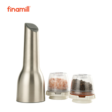 【充电款】finamill快卡式电动香料厨房研磨器 胡椒/海盐 金属银