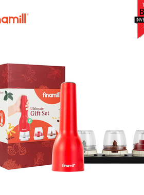 【臻享3仓礼盒】finamill快卡式电动香料厨房研磨器 胡椒海盐桂皮