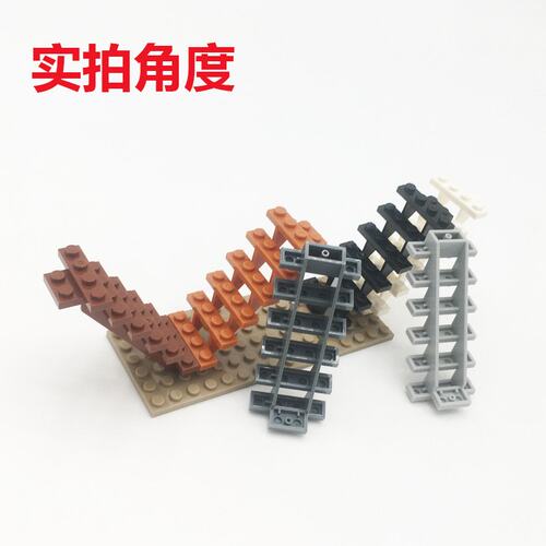 跨境MOC小颗粒7x4x6楼梯 阶梯 梯子兼容30134积木建筑拼装DIY配件