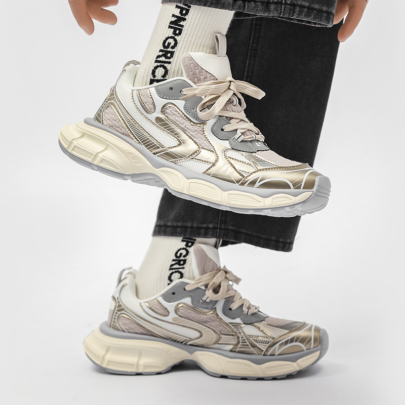 外贸出口厚底复古老爹鞋男女同款百搭增高情侣小白鞋运动休闲潮鞋