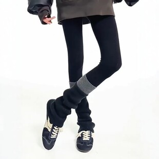 小宝们!leggings+袜套狠狠get到了!好酷好时尚~超显腿细显直