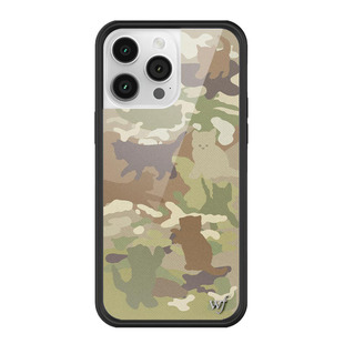 wildflow联名迷彩小猫适用iPhone15/14/13ProMax苹果16Pro手机壳欧美时尚性感纹路WF12个性艺术创意防摔保护