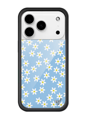 Wildflow蓝色雏菊Blue Daisy苹果16Pro手机壳适用iPhone16/15/14/Pro/Max/Plus欧美个性时尚wf套硅胶防摔