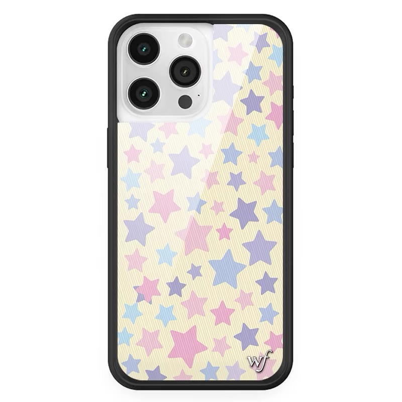 WFWE联名彩色星星手机壳适用苹果iPhone16/15/14/Pro/Max/Plus春日田园欧美时尚wf个性童话世界防摔保护套