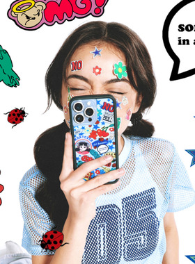 Wildf联名Nailea Devora女孩贴纸苹果15适用iPhone14/13ProMax手机壳欧美ins全包防摔时尚12防摔WF保护套