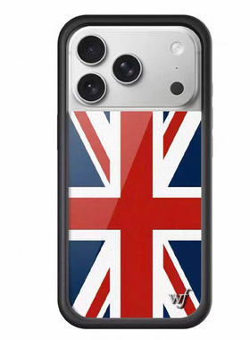 wildflow联名粉色印花玫瑰适用iPhone15/14/13ProMax/12Plus苹果16Pro手机壳可爱欧美时尚新款WF防摔保护套