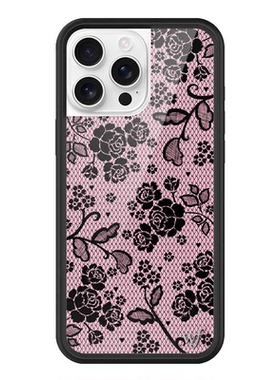 WFWE联名蕾丝花语Lace Lover豹纹手机壳适用iPhone16/15/14/13ProMax/Plus苹果17Pro欧美12时尚WF防摔保护