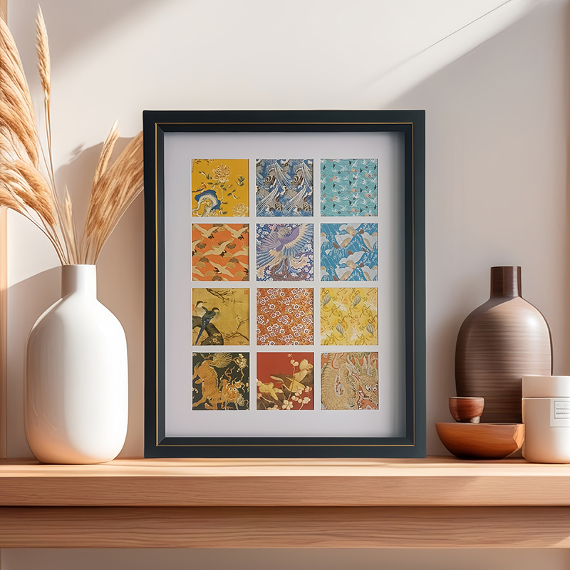 12宫格相框故宫文创明信片空框送卡纸多宫格贺卡画框格子展示框