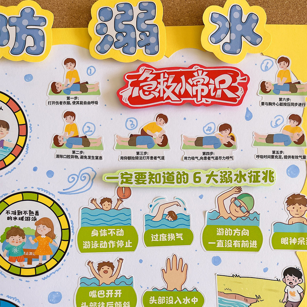 儿童安全知识学习贴纸防水装饰