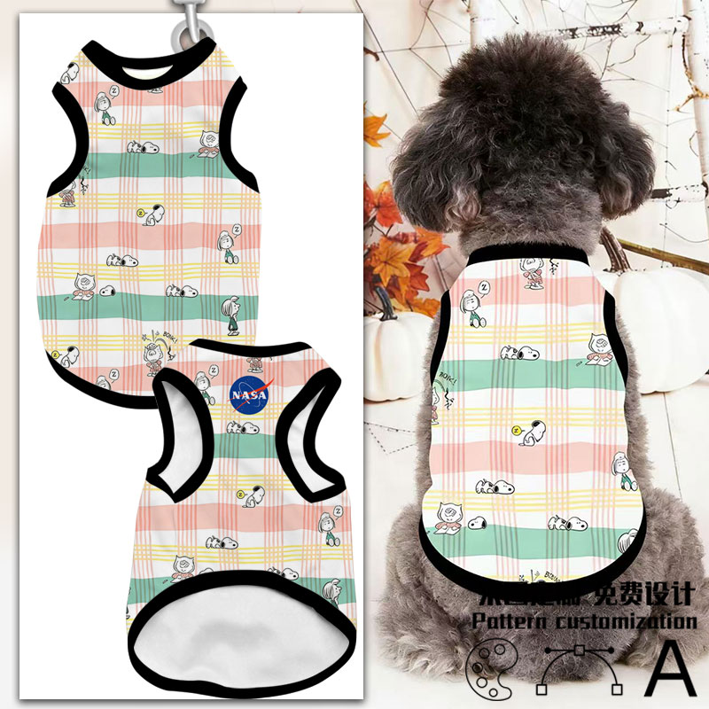 NASA史努比snoopy卡通宠物背心