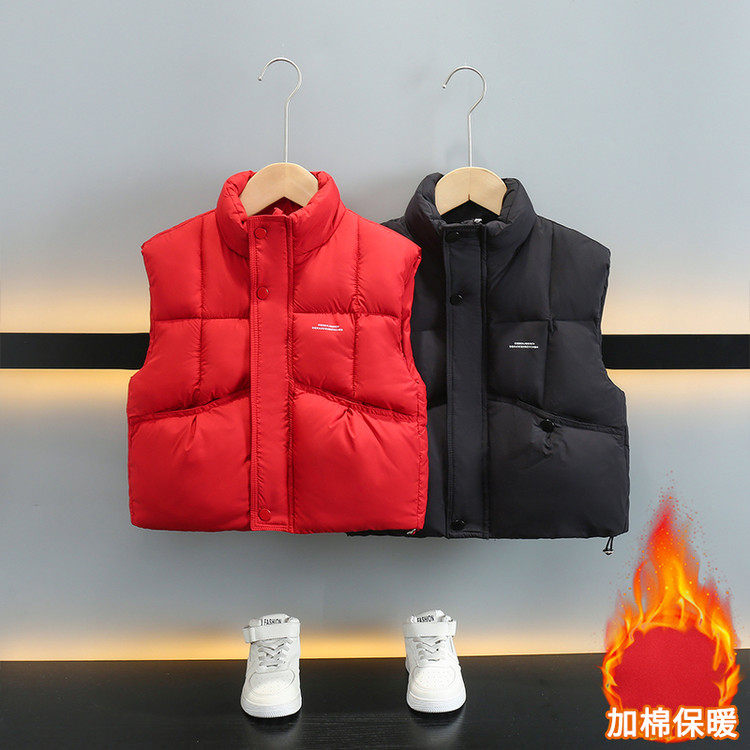 拼接立领常规款聚酯纤维拉链马甲,童装/婴儿装/亲子装,马甲,淘宝优惠券,粉丝福利购,淘宝优惠卷