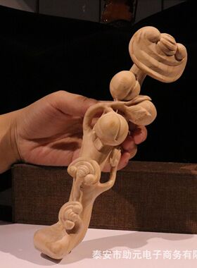 桃木雕刻灵芝寿桃如意木雕摆件木雕挂件木雕工艺品木雕手把件