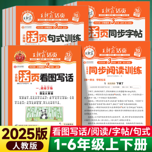 2025版 大全小学三四五六年级上下册语文默写数学计算专项训练每日一练 王朝霞活页看图写话一年级二年级活页同步阅读字帖句型句式