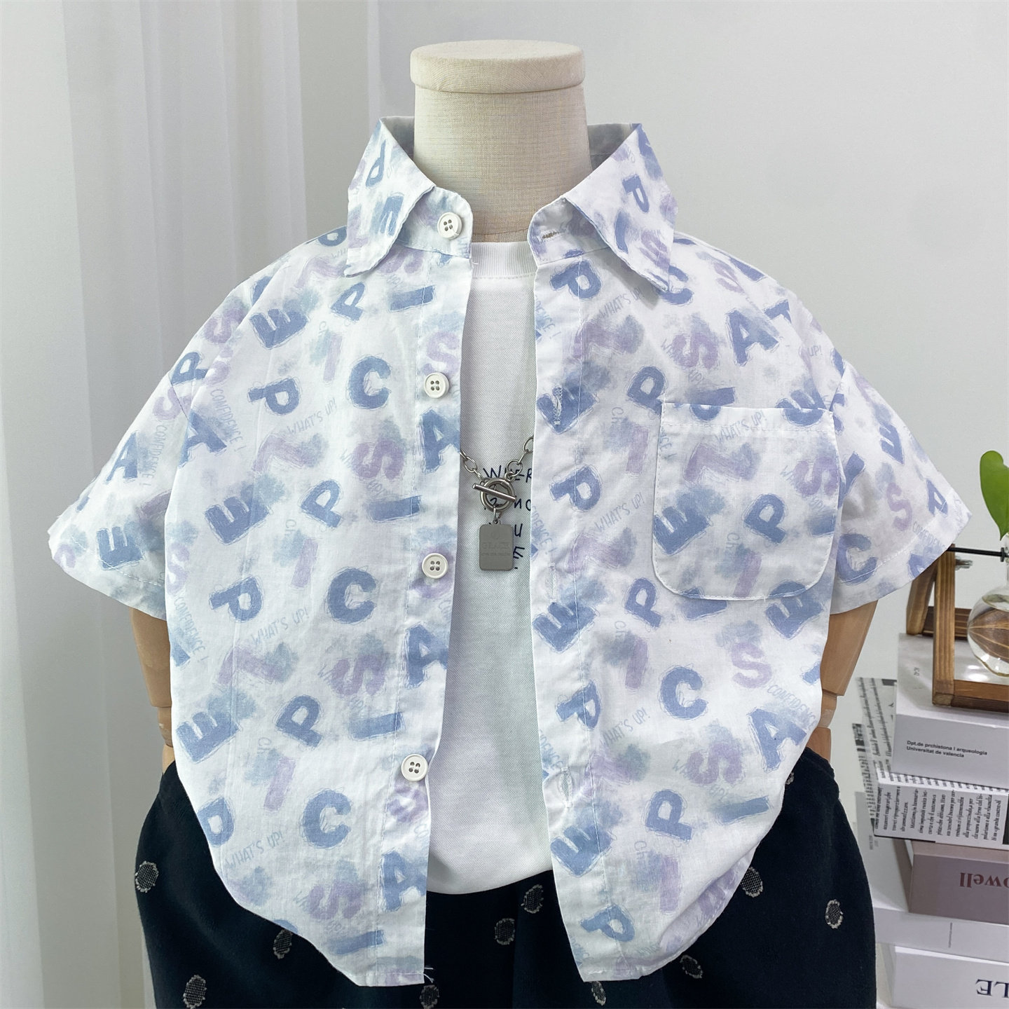 男宝宝短袖衬衫夏季2026新款洋气帅气童装衣服潮男孩夏装薄款衬衣图片