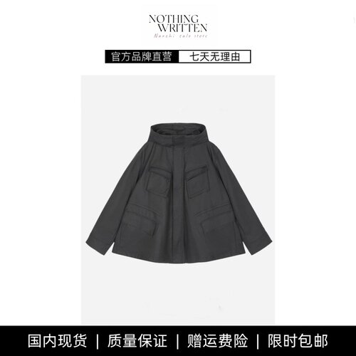 【现货】NOTHING WRITTEN棉质工装连帽夹克外套女百搭风衣上衣