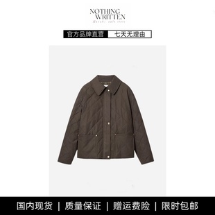 中性风棉服外套女猎装 WRITTEN拉链翻领薄款 NOTHING 上衣 现货