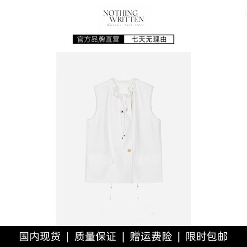 【现货】NOTHING WRITTEN春新品羊毛丝马甲休闲宽松欧美风袖外套