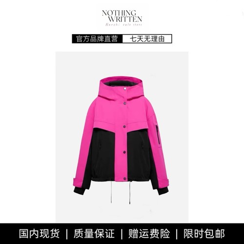 【现货】NOTHING WRITTEN工装连帽户外羽绒服女连帽机能羽绒外套