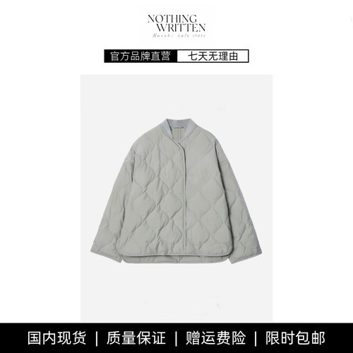 【现货】NOTHING WRITTEN菱格纹理绗缝羽绒服夹克女 秋季新款外套