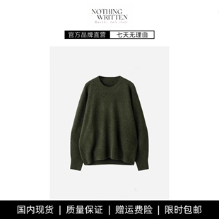 【现货】NOTHING WRITTEN休闲版型圆领双面呢套头毛衣针织衫秋季