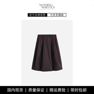 型中长裙深棕色春新品 WRITTEN标准版 NOTHING 休闲半身裙 现货
