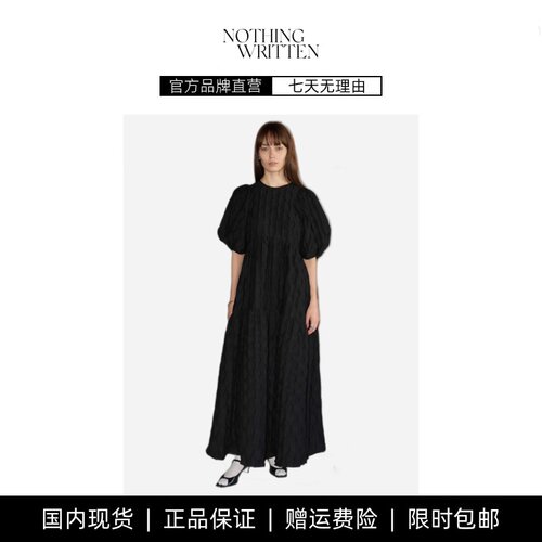 【现货】NOTHING WRITTEN松本惠奈连衣裙女露背立体泡泡短袖A字裙
