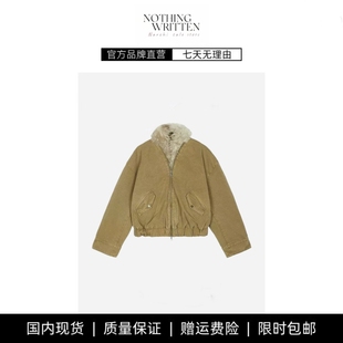 WRITTEN休闲复古毛领羽绒服短款 NOTHING 夹克羽绒外套女 现货