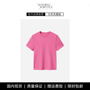 【现货】NOTHING WRITTEN棉质T恤女正肩短袖多彩烫钻羽翼徽标上衣