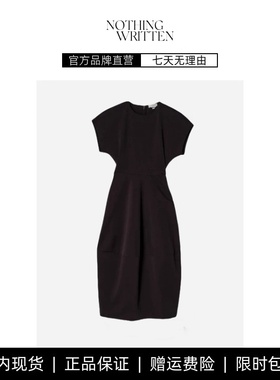 【现货】NOTHING WRITTEN 修身版型收腰连衣裙黑色2025春季新品