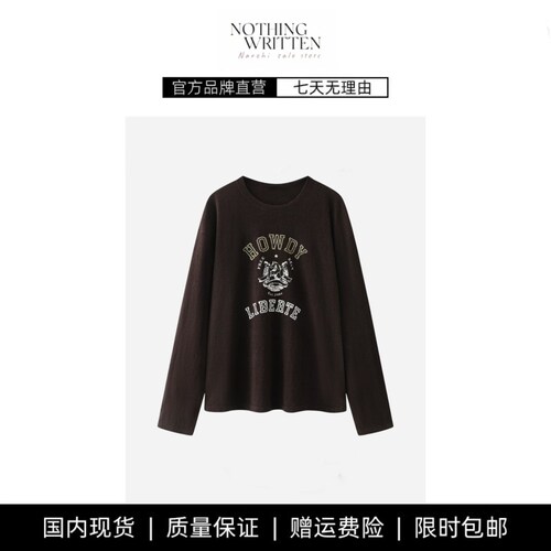 【现货】NOTHING WRITTEN针织衫马年系列织纹棉麻竹节纱圆领上衣