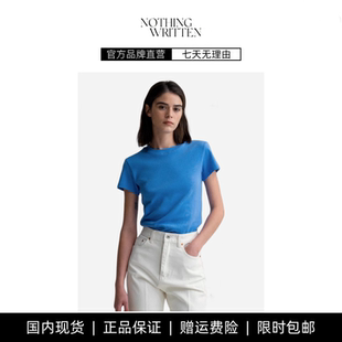 【现货】nothing written短袖女夏季新款简约修身纯色休闲圆领T恤