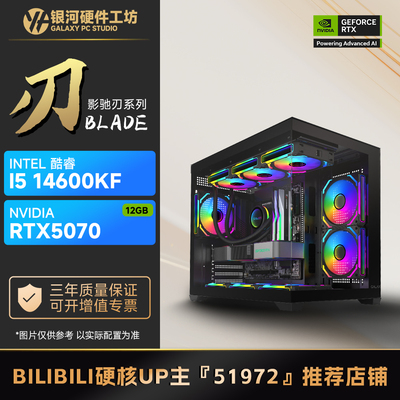 影驰 RTX5070 刃/Intel 12600KF/14600KF电竞游戏DIY电脑主机