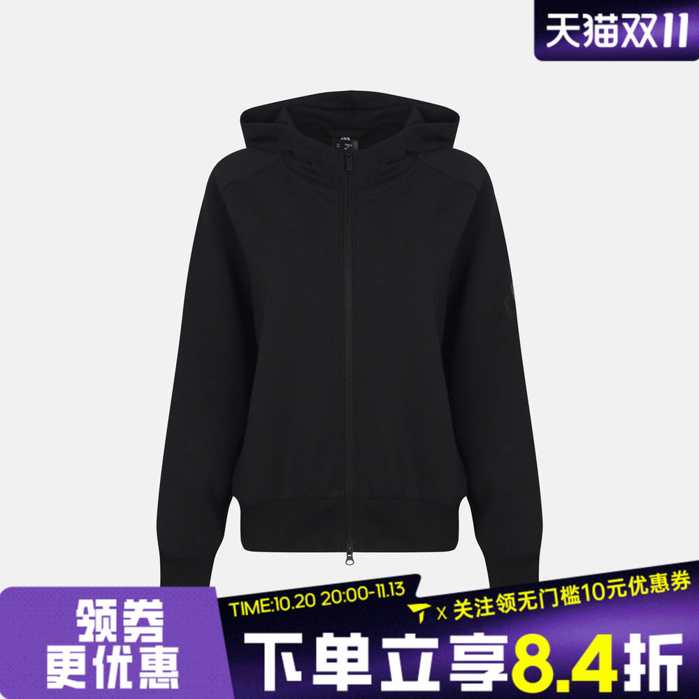 滔搏adidas阿迪达斯女子W SL FZ HD运动休闲卫衣外套KE9147