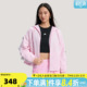 adidas阿迪达斯女子蝴蝶结三条纹运动健身连帽夹克薄外套KR7603