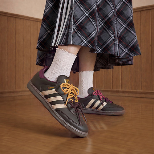 adidas阿迪达斯三叶草男女SAMBA「T头鞋」运动休闲鞋板鞋KI8139