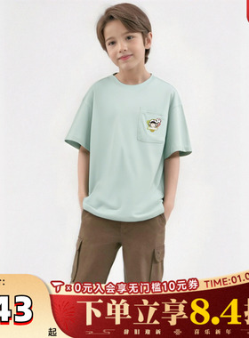 滔搏adidas阿迪达斯大童JB SS TEE休闲针织运动短袖T恤JM7994