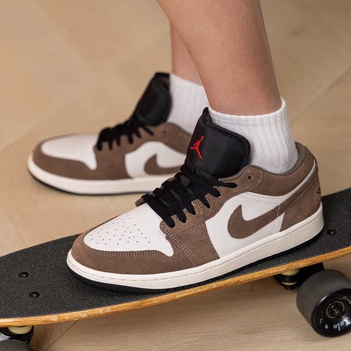 NIKE耐克AIR JORDAN 1 LOW秋男子AJ1运动训练篮球鞋553558-200