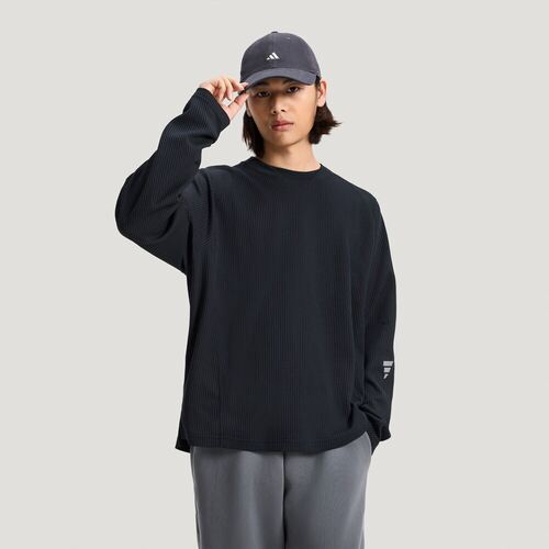 滔搏adidas阿迪达斯男子运动休闲长袖T恤KW0109