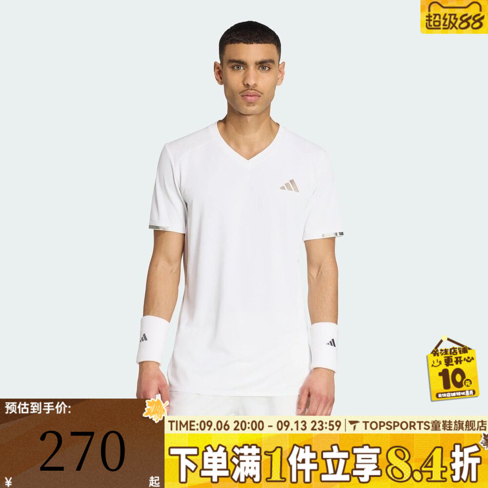 滔搏adidas阿迪达斯男子英国网球大满贯系列运动短袖T恤KF5001
