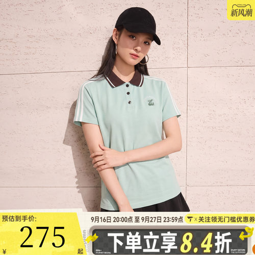滔搏adidas阿迪达斯三叶草女子经典POLO衫运动休闲短袖T恤LD5570