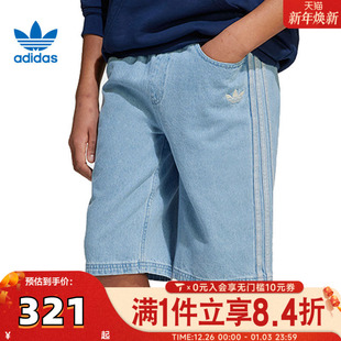 JZ9938 SHORT牛仔运动短裤 adidas阿迪三叶草男大童DENIM GFX